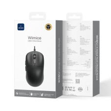 Маніпулятор миша дротова WIWU USB2.0 Wired Mouse WM111 Black