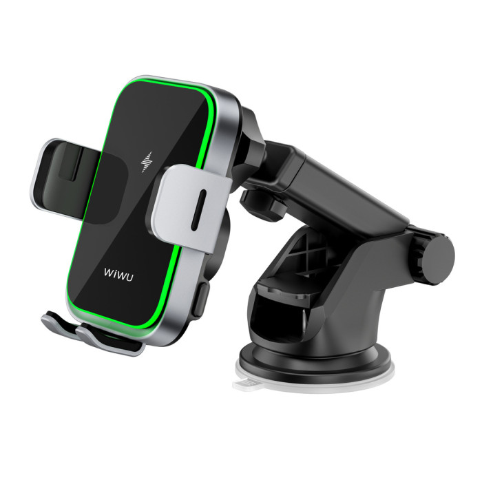 Автотримач для телефона з БЗП WIWU FREELANDER Car Wireless Charger CH-313 Black