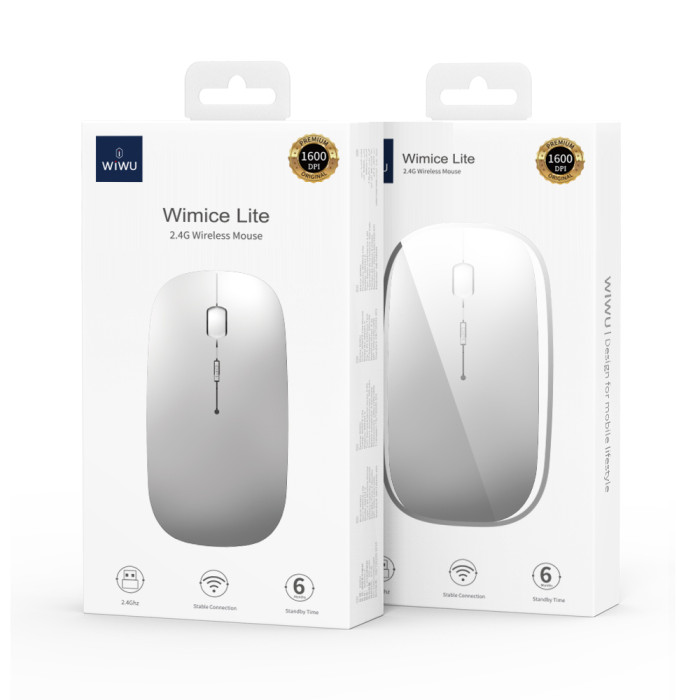 Маніпулятор миша бездротова WIWU Wimice Lite 2.4G Wireless Mouse WM101-C silver