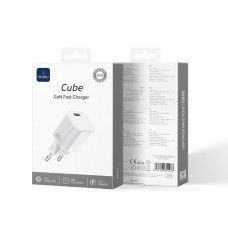 Мережевий зарядний пристрій WIWU 20W Cube GaN Fast Charger 1C Wi-G014 EU White