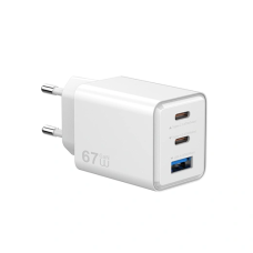 Мережевий зарядний пристрій WIWU Cube 67W 2C+A GaN Fast Charger Wi-G026 EU White