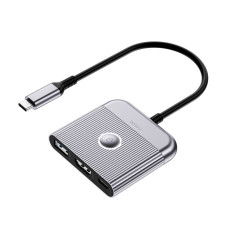 USB-Hub WIWU Traveling 3in1 USB C hub Wi-HB002 Gray