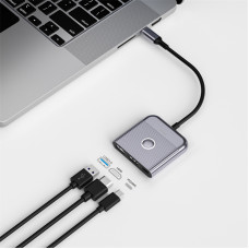 USB-Hub WIWU Traveling 3in1 USB C hub Wi-HB002 Gray