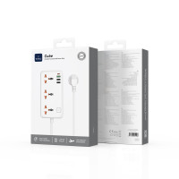 Мережевий подовжувач WIWU 30W Cube Multiple Function GaN Power Strip 1C3A+3 sockets Wi-S005 EU White