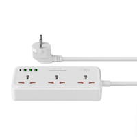Мережевий подовжувач WIWU 30W Cube Multiple Function GaN Power Strip 1C3A+3 sockets Wi-S005 EU White