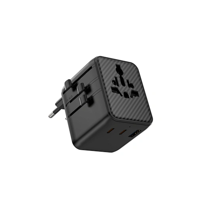 Мережевий фільтр WIWU 25W Warrior GaN Universal Adapter 2C1A Wi-UA011 Black