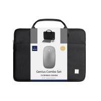 Комплект 3 в 1 (сумка, миша, килимок) WIWU 14" Genius Combo Set Black