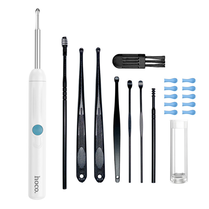 Інструмент для чищення вух з камерою HOCO HP65 130 mAh Ears cleaning tool with camera White