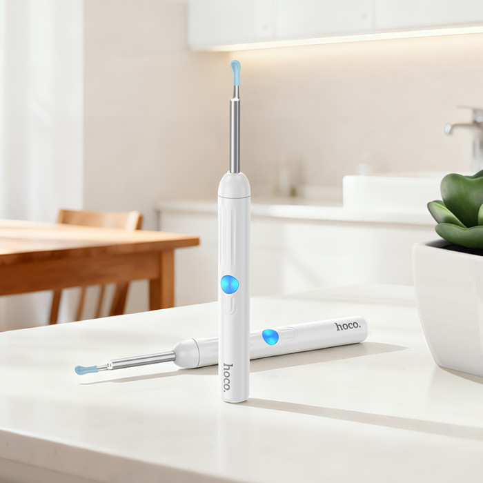 Інструмент для чищення вух з камерою HOCO HP65 130 mAh Ears cleaning tool with camera White