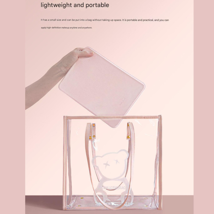 Дзеркало для макіяжу Xiaomi DOCO 11 " Daylight Portable Flat Mirror Pro Pink