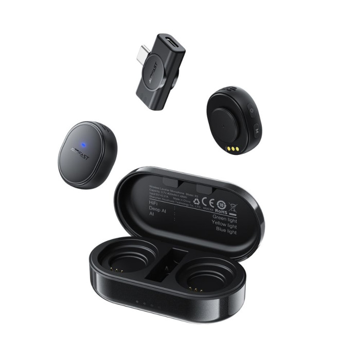 Бездротова мікрофонна система ACEFAST R3 dual-mic (Type-C) Black
