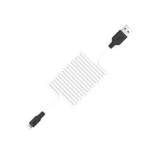 Кабель HOCO X21 USB to iP 2A, 1m, silicone, TPE connectors, Black+White