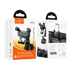 Автотримач для телефона HOCO H67 Gamble gravity linkage car holder(center console) Black