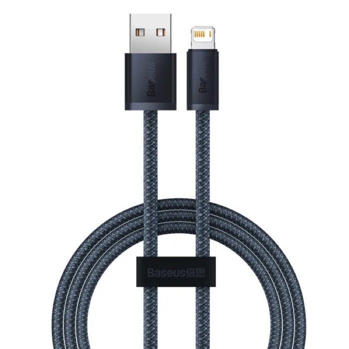 Кабель Baseus Dynamic Series Fast Charging Data Cable USB to iP 2.4A 1m Slate Gray