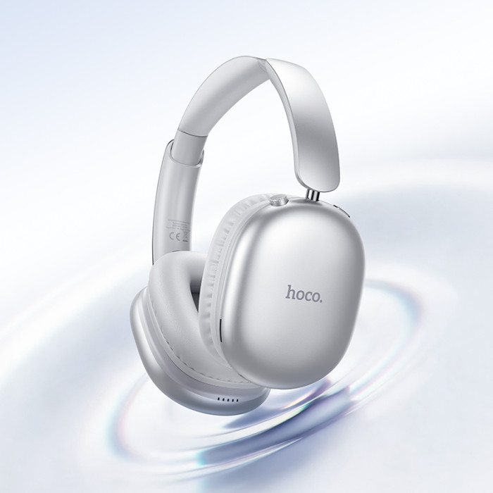 Бездротові накладні навушники HOCO W73 Graceful BT headphones(App) Silver