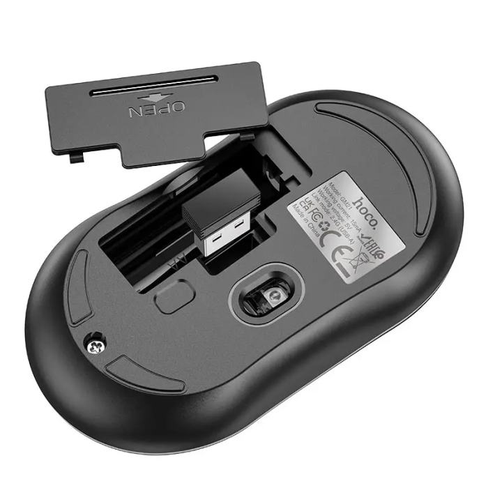 Маніпулятор миша HOCO GM21 Platinum 2.4G business wireless mouse Black Yellow