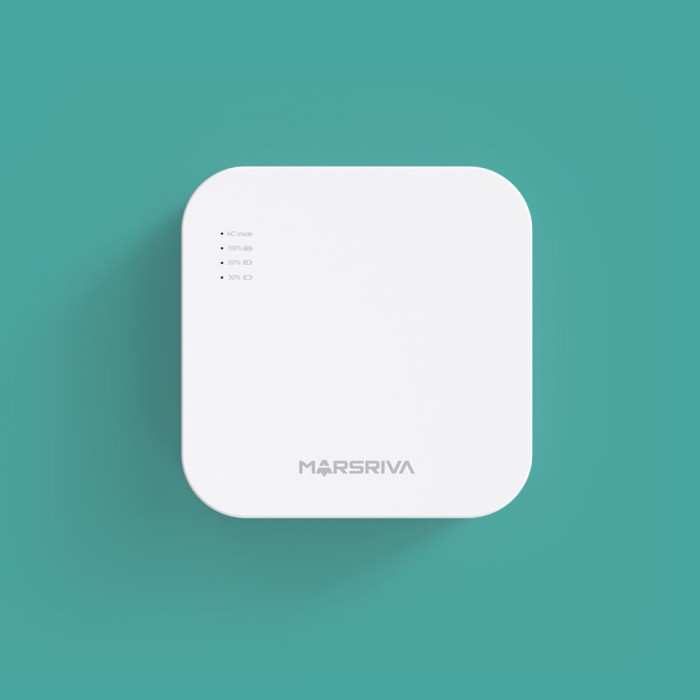 ДБЖ (Mini UPS) для роутера MARSRIVA KP4 MAX 20000mAh (18W; Output DC 12/9/5V; USB-A; USB-C) white