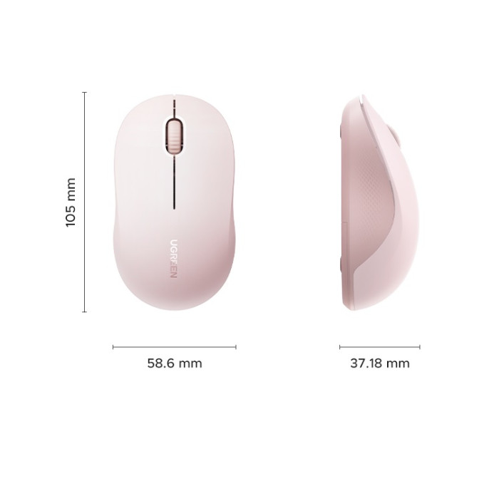 Маніпулятор миша бездротова UGREEN M331 Multi-mode Wireless Mouse Pink