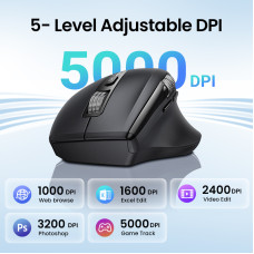 Маніпулятор миша бездротова UGREEN M751 Multi-mode Wireless Mouse Black