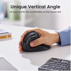 Маніпулятор миша бездротова UGREEN MU008 Multi-mode Vertical Mouse Black