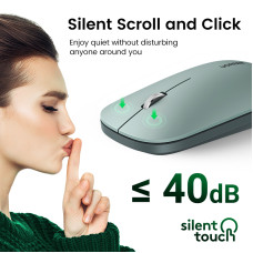 Маніпулятор миша бездротова UGREEN MU001 Portable Wireless Mouse Green