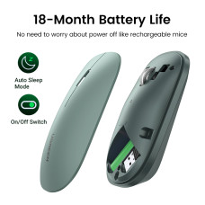 Маніпулятор миша бездротова UGREEN MU001 Portable Wireless Mouse Green