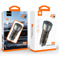 Автомобільний зарядний пристрій WUW-C200 PD 20W +PD 20W black