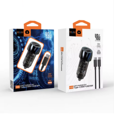 Автомобільний зарядний пристрій WUW-T103C PD 30W +QC 3.0 18W black