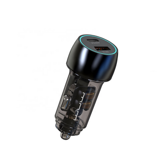 Автомобільний зарядний пристрій WUW-T103C PD 30W +QC 3.0 18W black