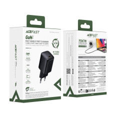 Мережевий зарядний пристрій ACEFAST A134 PD67W mini GaN USB-C fast charger Black