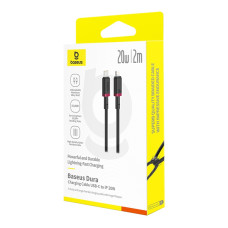 Кабель Baseus Dura Series Fast Charging Cable Type-C to iP 20W 2m Red+Black