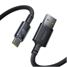 Кабель Baseus New Braided Fast Charging Cable USB-A to USB-C 100W/7.5W 1m Cosmic Black