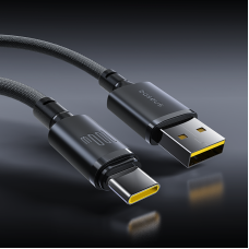 Кабель Baseus New Braided Fast Charging Cable USB-A to USB-C 100W/7.5W 1m Cosmic Black