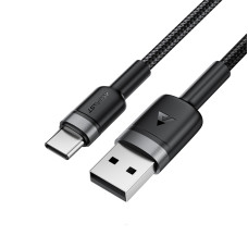 Кабель ACEFAST C22-04, USB to Type-C, 3A, 1.2m, Nylon Braid, Aluminum Alloy + TPE connectors, Black