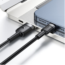 Кабель ACEFAST C22-04, USB to Type-C, 3A, 1.2m, Nylon Braid, Aluminum Alloy + TPE connectors, Black