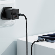 Кабель ACEFAST C22-04, USB to Type-C, 3A, 1.2m, Nylon Braid, Aluminum Alloy + TPE connectors, Black