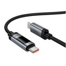 Кабель HOCO U148 Lord 100W digital display charging data cable Type-C Black