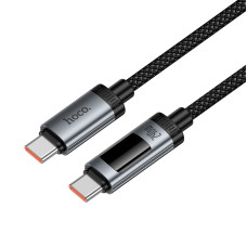 Кабель HOCO U148 Lord 100W digital display charging data cable Type-C Black