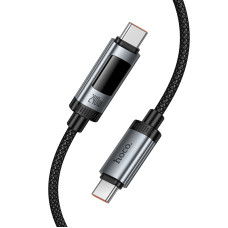 Кабель HOCO U148 Lord 100W digital display charging data cable Type-C Black