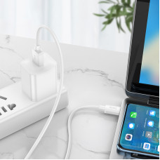 Кабель HOCO X96 Hyper 100W charging data cable Type-C White