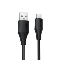 Кабель HOCO X124 Bien silicone charging data cable Type-C Black