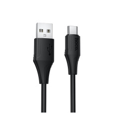 Кабель HOCO X124 Bien silicone charging data cable Type-C Black