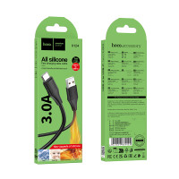 Кабель HOCO X124 Bien silicone charging data cable Type-C Black