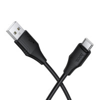 Кабель HOCO X124 Bien silicone charging data cable Type-C Black