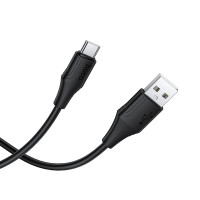 Кабель HOCO X124 Bien silicone charging data cable Type-C Black