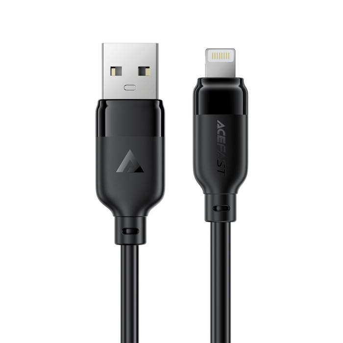 Кабель ACEFAST C16-06, USB to iP, 2.4A, 2m, TPE, TPU connectors, Black