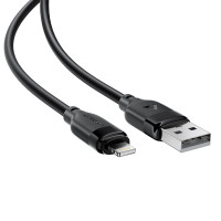 Кабель ACEFAST C16-06, USB to iP, 2.4A, 2m, TPE, TPU connectors, Black