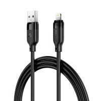 Кабель ACEFAST C16-06, USB to iP, 2.4A, 2m, TPE, TPU connectors, Black