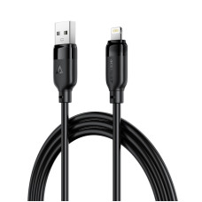 Кабель ACEFAST C16-06, USB to iP, 2.4A, 2m, TPE, TPU connectors, Black