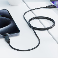 Кабель ACEFAST C16-06, USB to iP, 2.4A, 2m, TPE, TPU connectors, Black